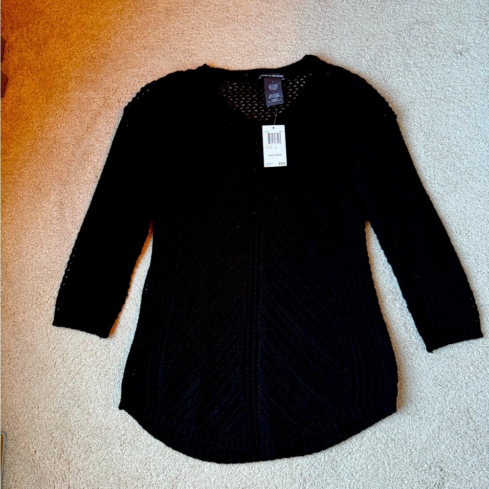 Chelsea & Theodore Crochet Sweater